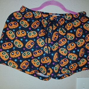 Skull Patterned Women's Pajama Shorts